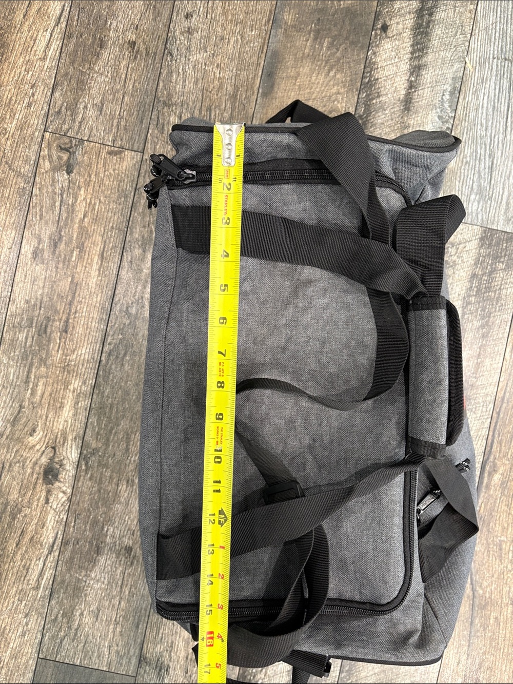 Champion Gray Duffel Bag with Red Accent Logo - Picture 3 of 13